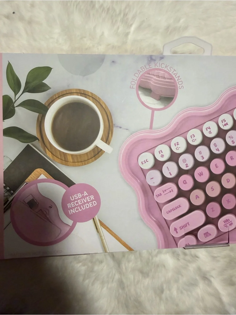 Wave Sync Wireless Tablet Keyboard - Pink